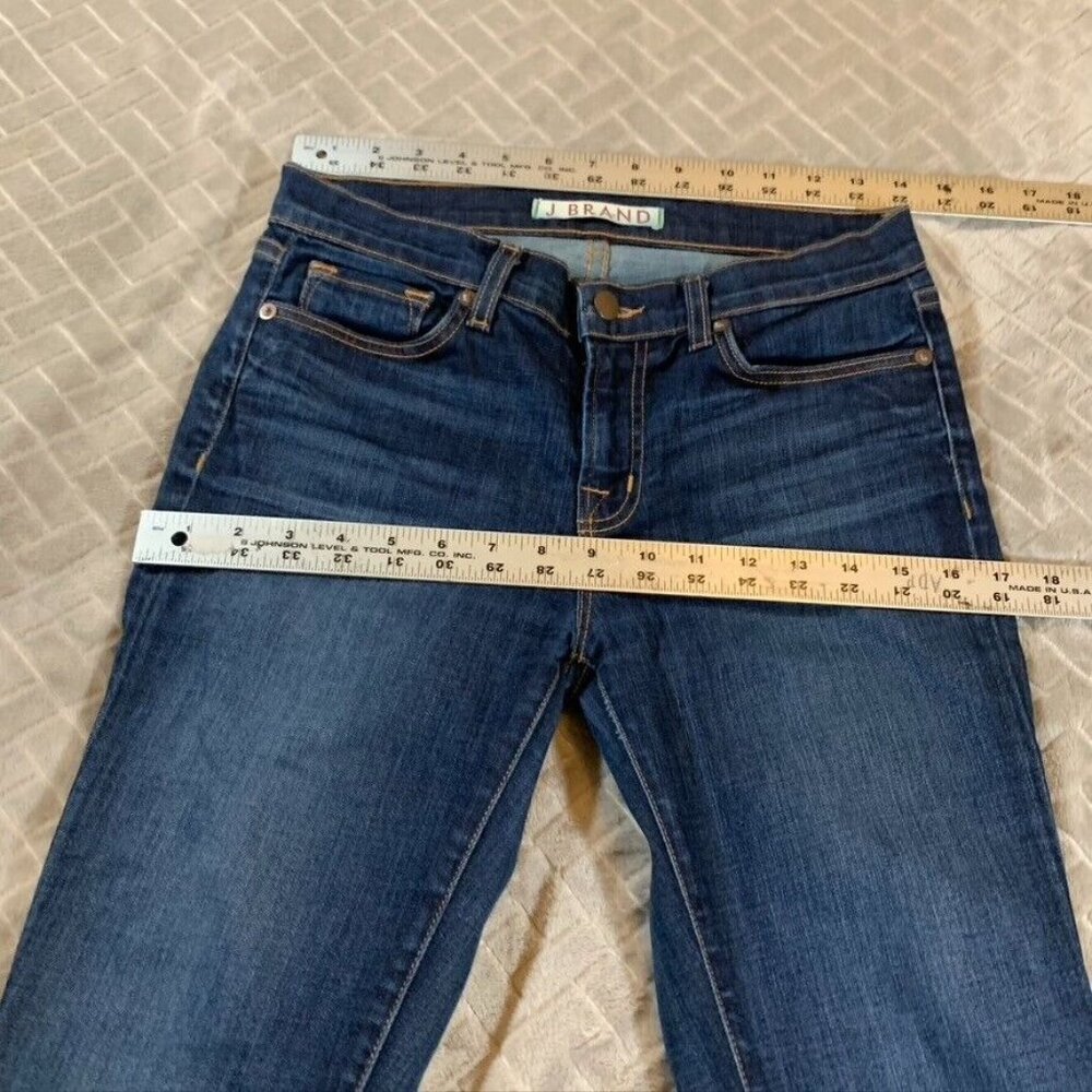 J Brand Womens 28 Denim Jeans Blue Skinny Dark Wash Low Rise Stretch - Picture 8 of 13